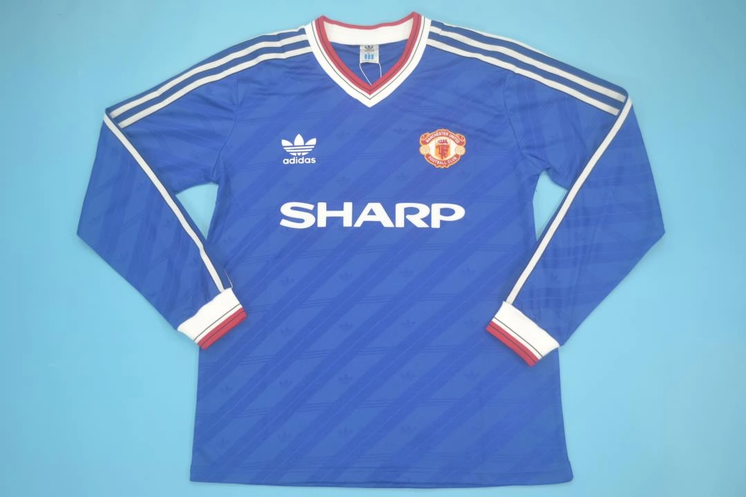 Retro-Clubes-Manchester-United-86-88-manga-larga-visitante-portada Manchester United retro manga larga 86/88 visitante - Imagen 1