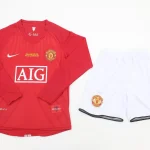 Kit de niño Manchester United retro 07/08 local manga larga