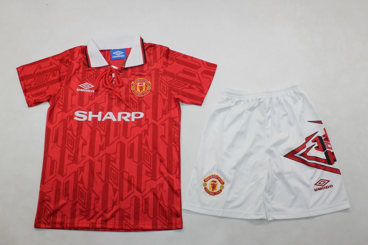 Retro-Kit-de-Niño-Manchester-United-93-94-local-portada Kit de niño Manchester United retro 93/94 local - Imagen 1