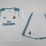 Kit de niño Real Madrid retro 17/18 local manga larga