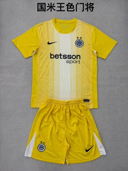 Kit de niño Inter de Milán portero color amarillo 25/26