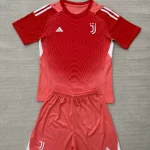 Kit de niño Juventus portero color rojo 25/26