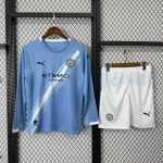 Kit de niño Manchester City local manga larga 25/26