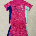 Kit de niño Manchester City portero color rosa 25/26