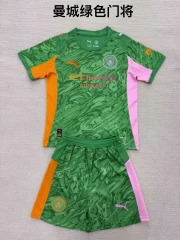 Kit de niño Manchester City portero color verde 25/26