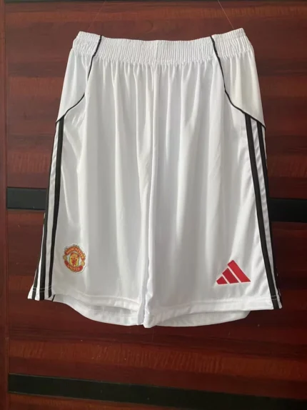 Short Manchester United local color blanco 25/26