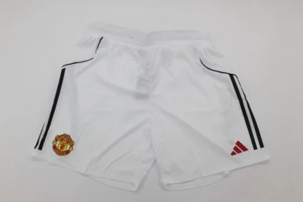 Short Manchester United local color blanco 25/26 versión jugador
