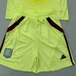 Short Aston Villa portero color amarillo 25/26