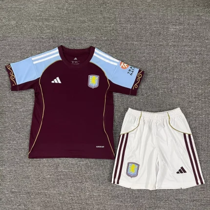 Kit de niño Aston Villa local 25/26
