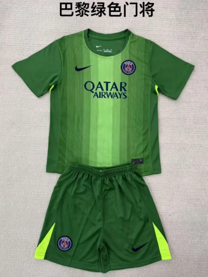 Kit de niño PSG portero color verde 25/26