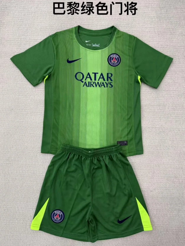 TallaNino26-PSG-portero-verde-portada Kit de niño PSG portero color verde 25/26 - Imagen 1