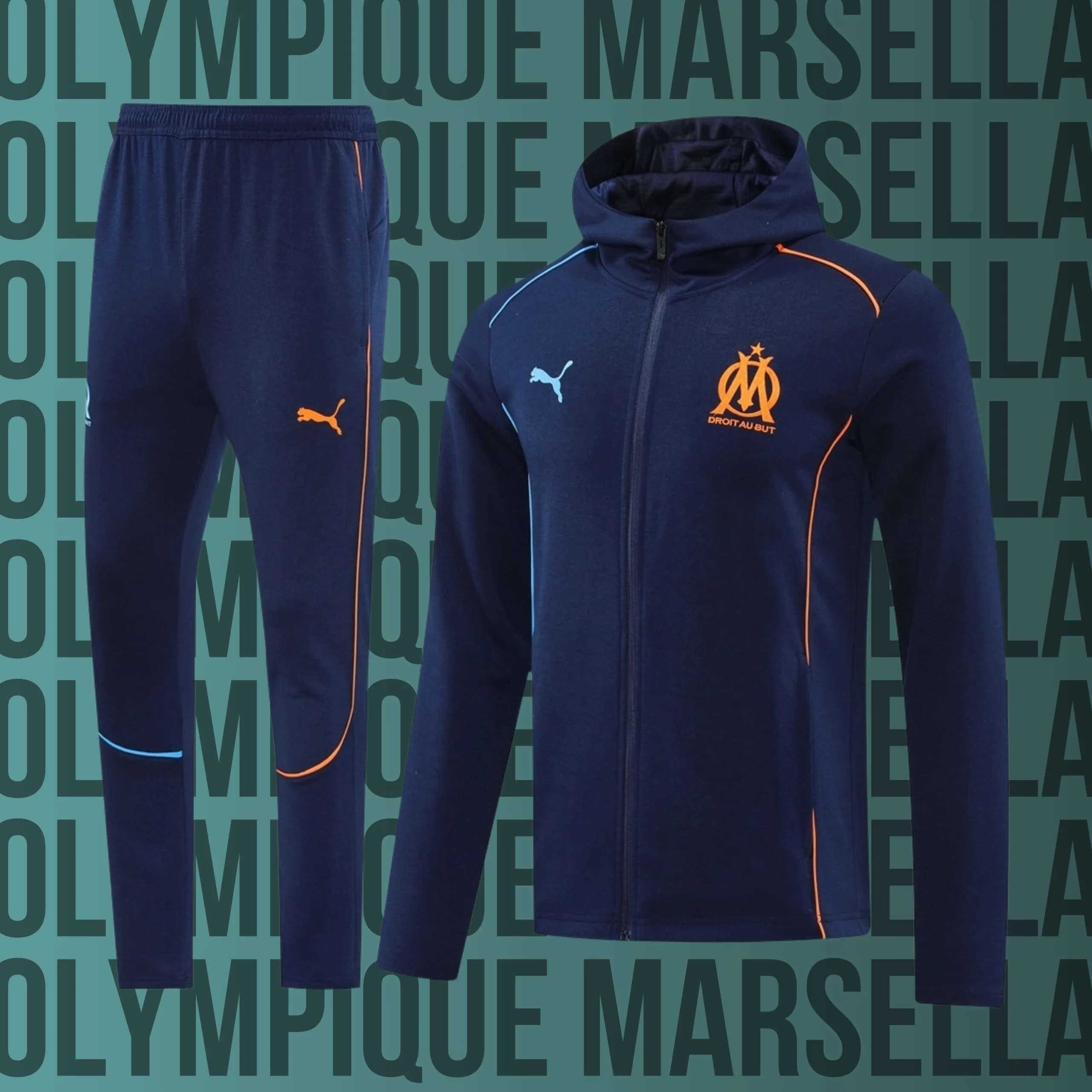 2 Chándal de adulto con gorro Olympique Marsella modelo 02 - Imagen 1