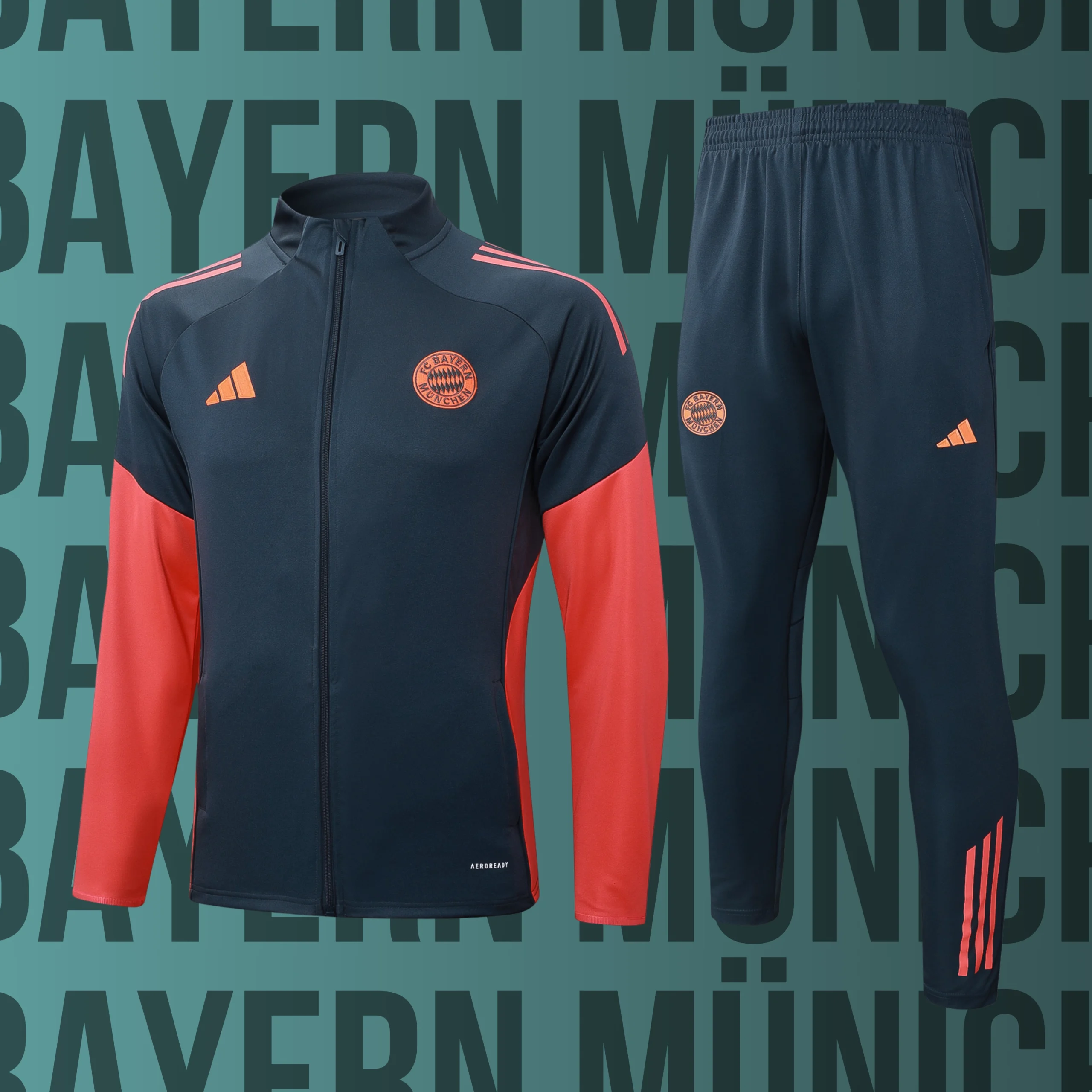 2 Chándal de adulto cremallera completa Bayern Münich modelo 02 - Imagen 1