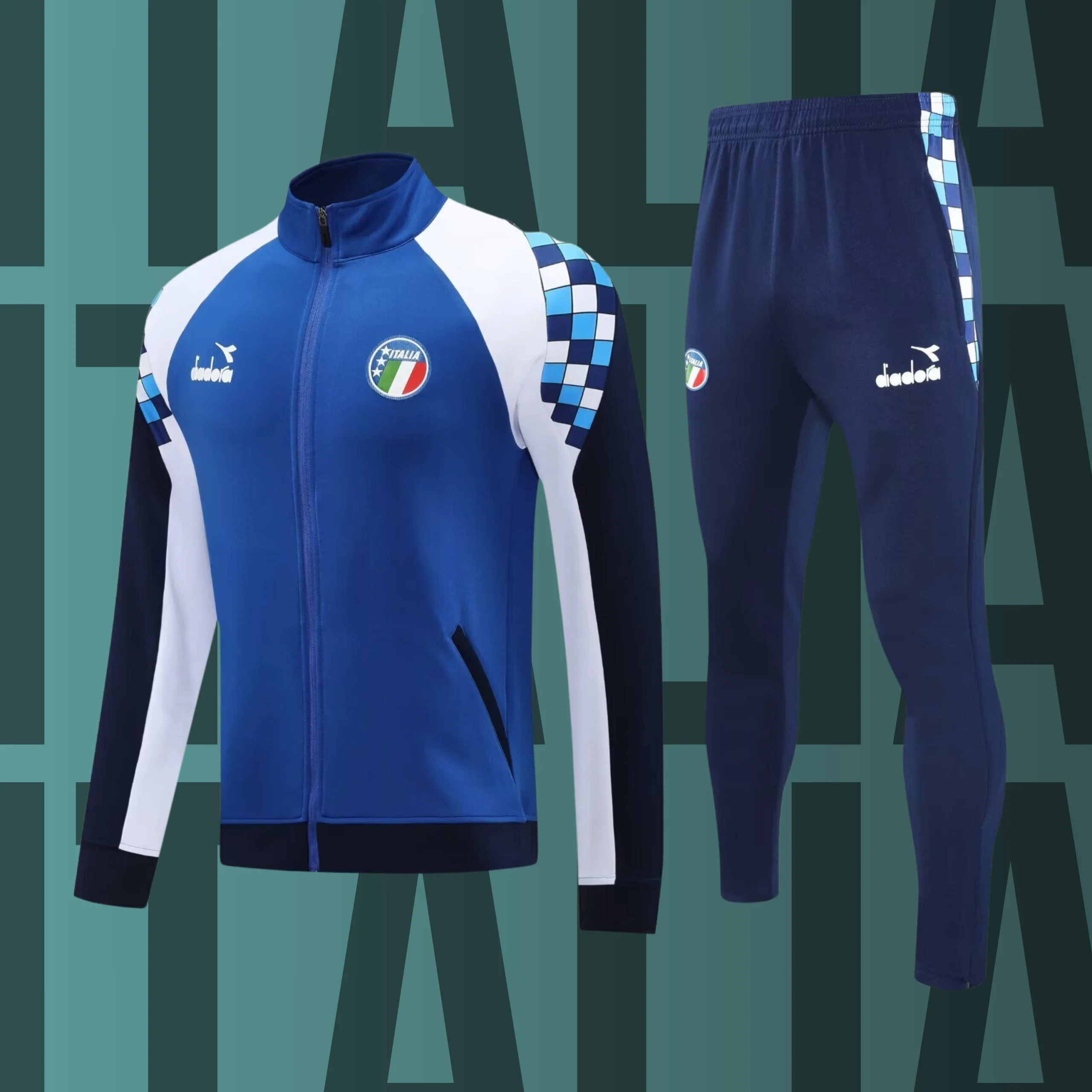 3 Chándal de adulto cremallera completa Italia modelo 03 - Imagen 1