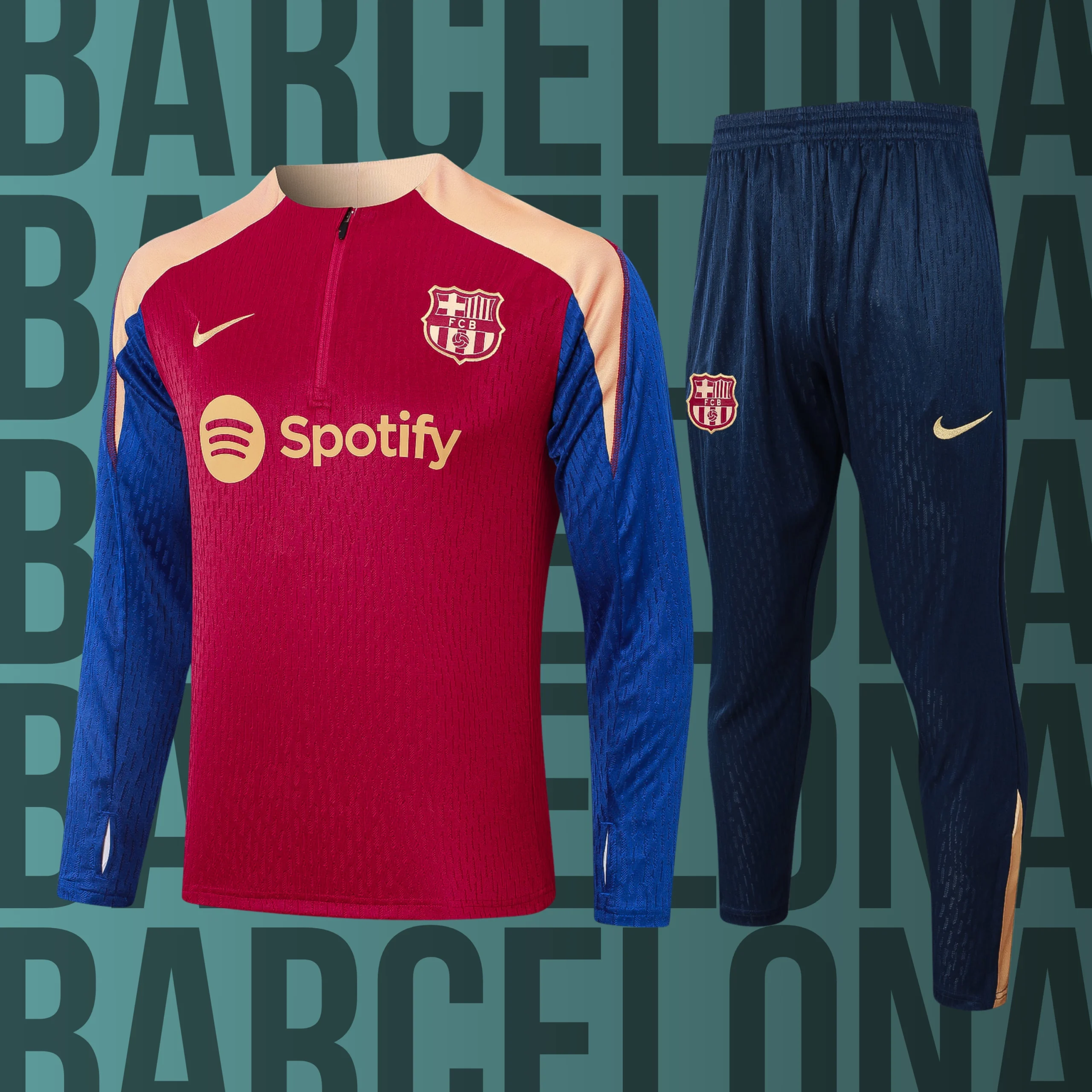 MCAdulto-Barcelona-22 Chándal de adulto media cremallera Barcelona modelo 22 - Imagen 1
