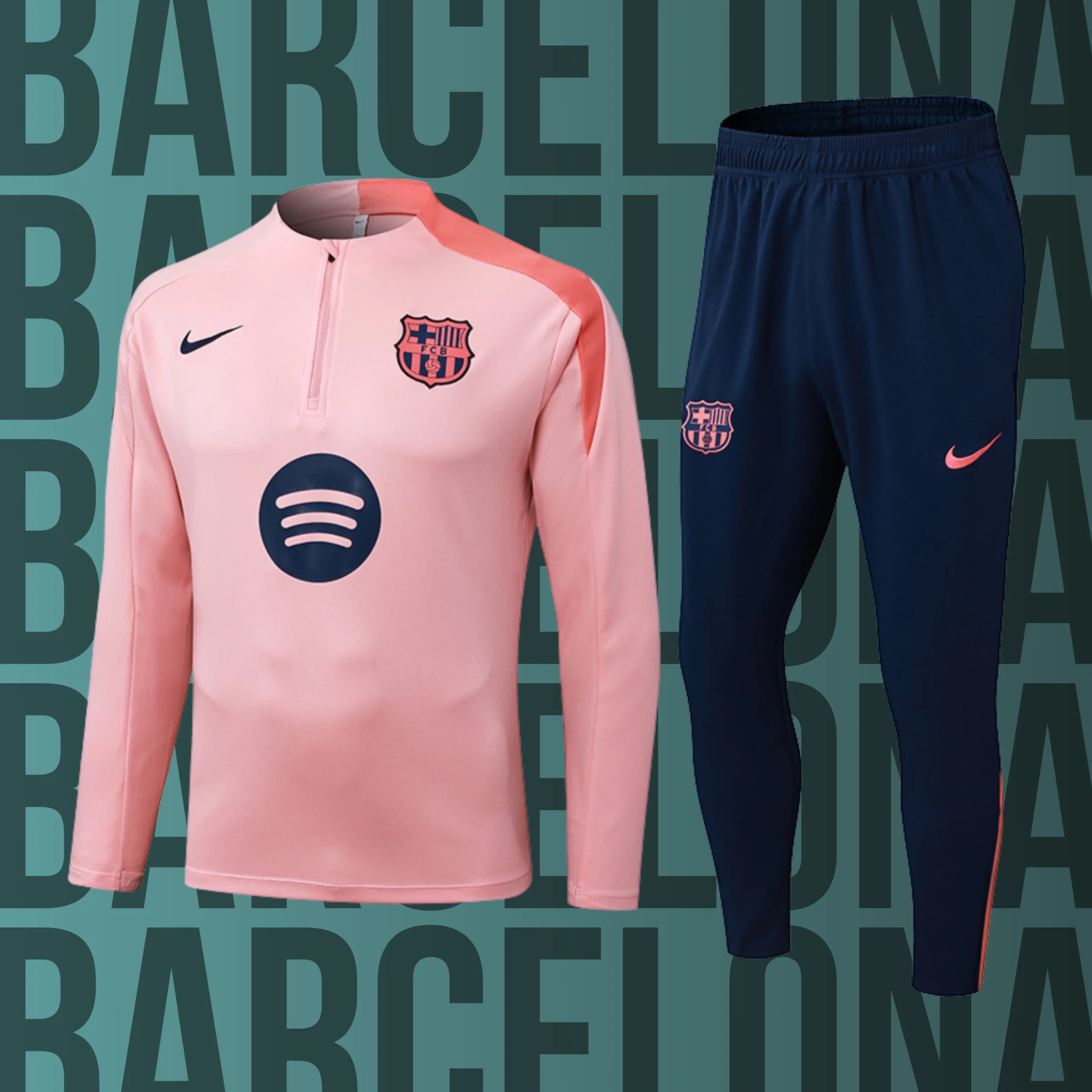 MCAdulto-Barcelona-24 Chándal de adulto media cremallera Barcelona modelo 24 - Imagen 1