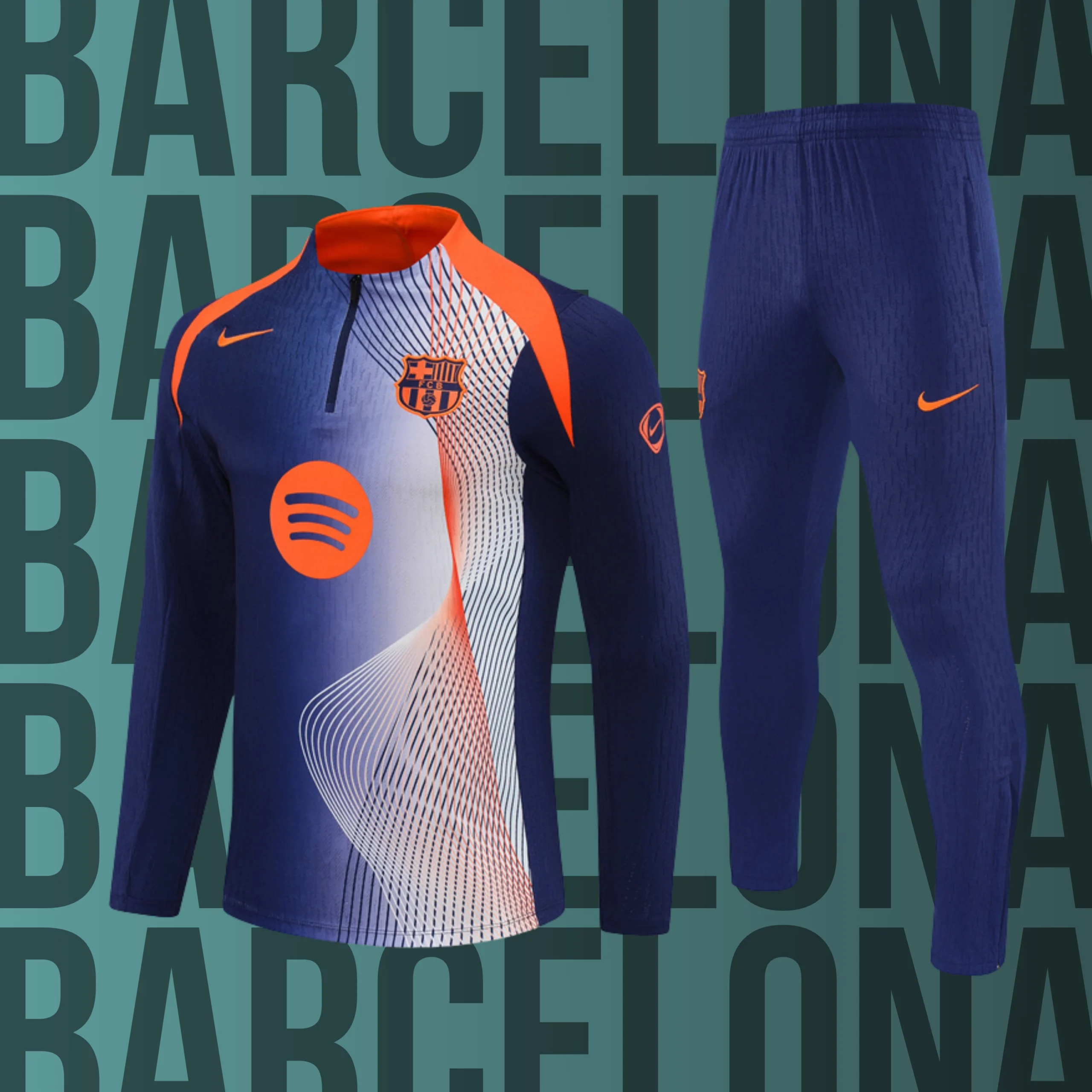 MCAdulto-Barcelona-29 Chándal de adulto media cremallera Barcelona modelo 29 - Imagen 1