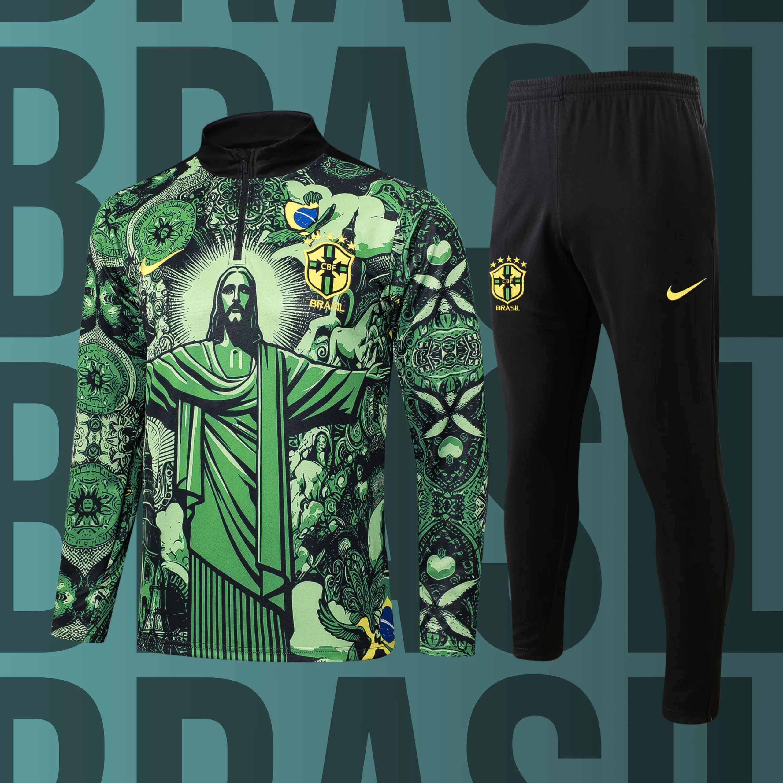 MCAdulto-Brasil-10 Chándal de adulto media cremallera Brasil modelo 10 - Imagen 1