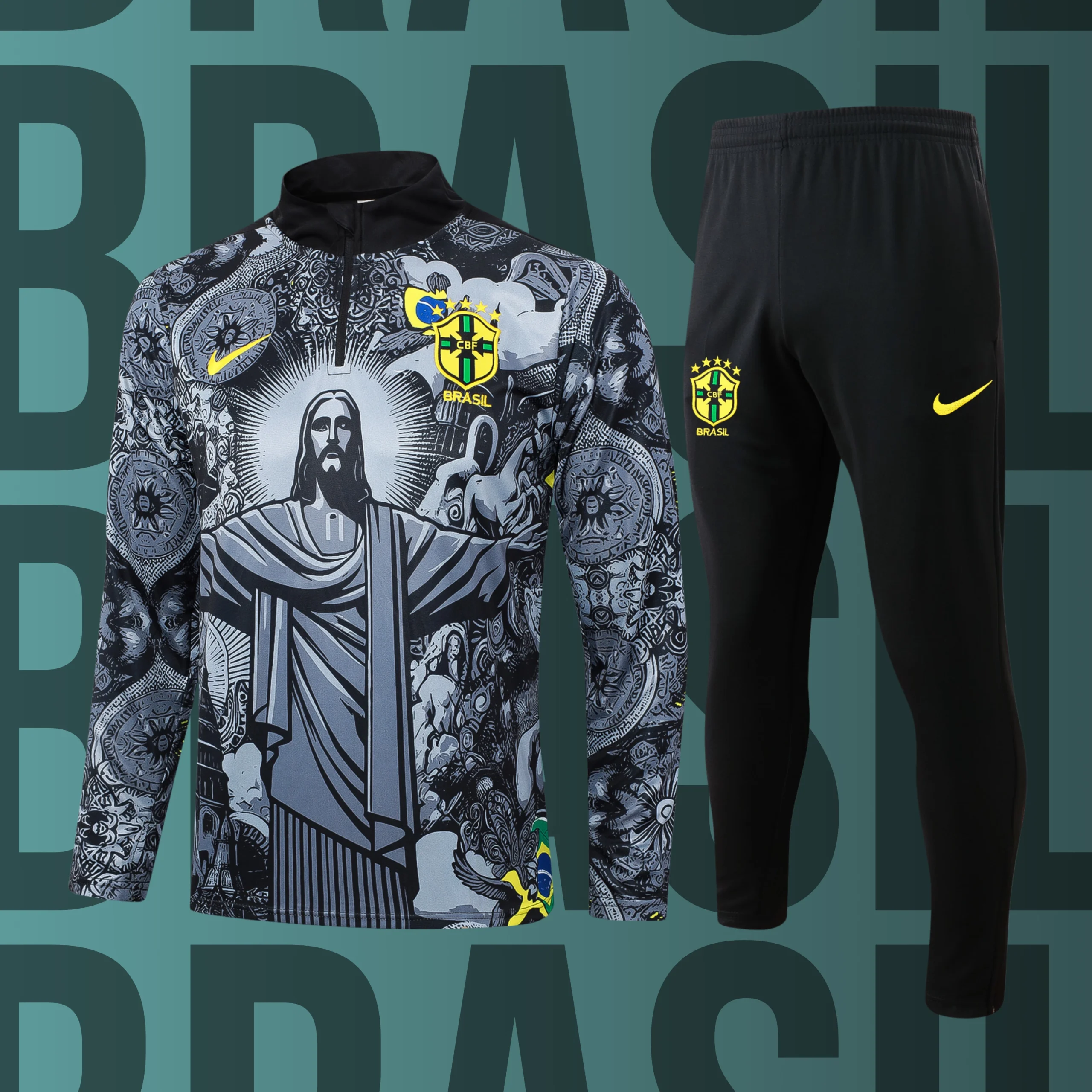 MCAdulto-Brasil-4 Chándal de adulto media cremallera Brasil modelo 04 - Imagen 1