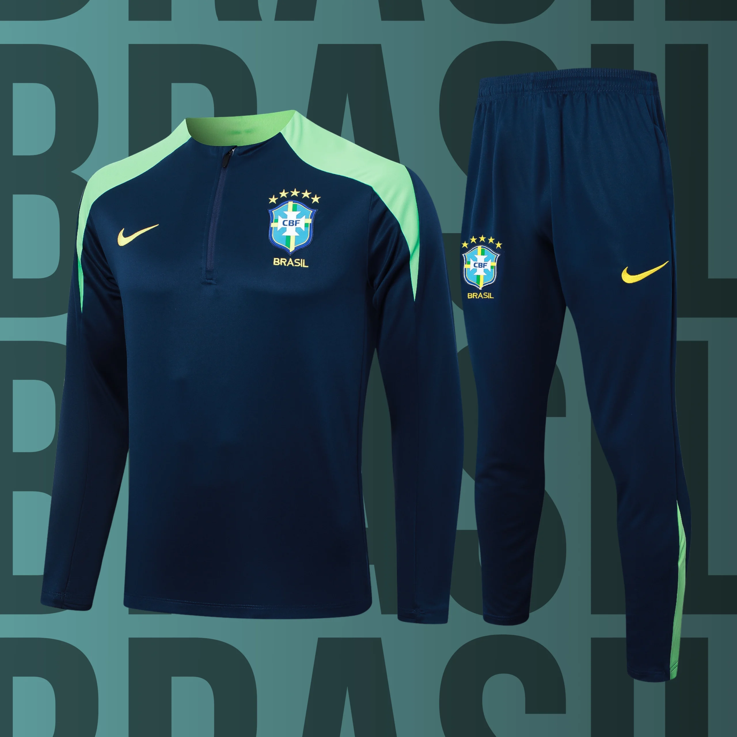 MCAdulto-Brasil-5 Chándal de adulto media cremallera Brasil modelo 05 - Imagen 1