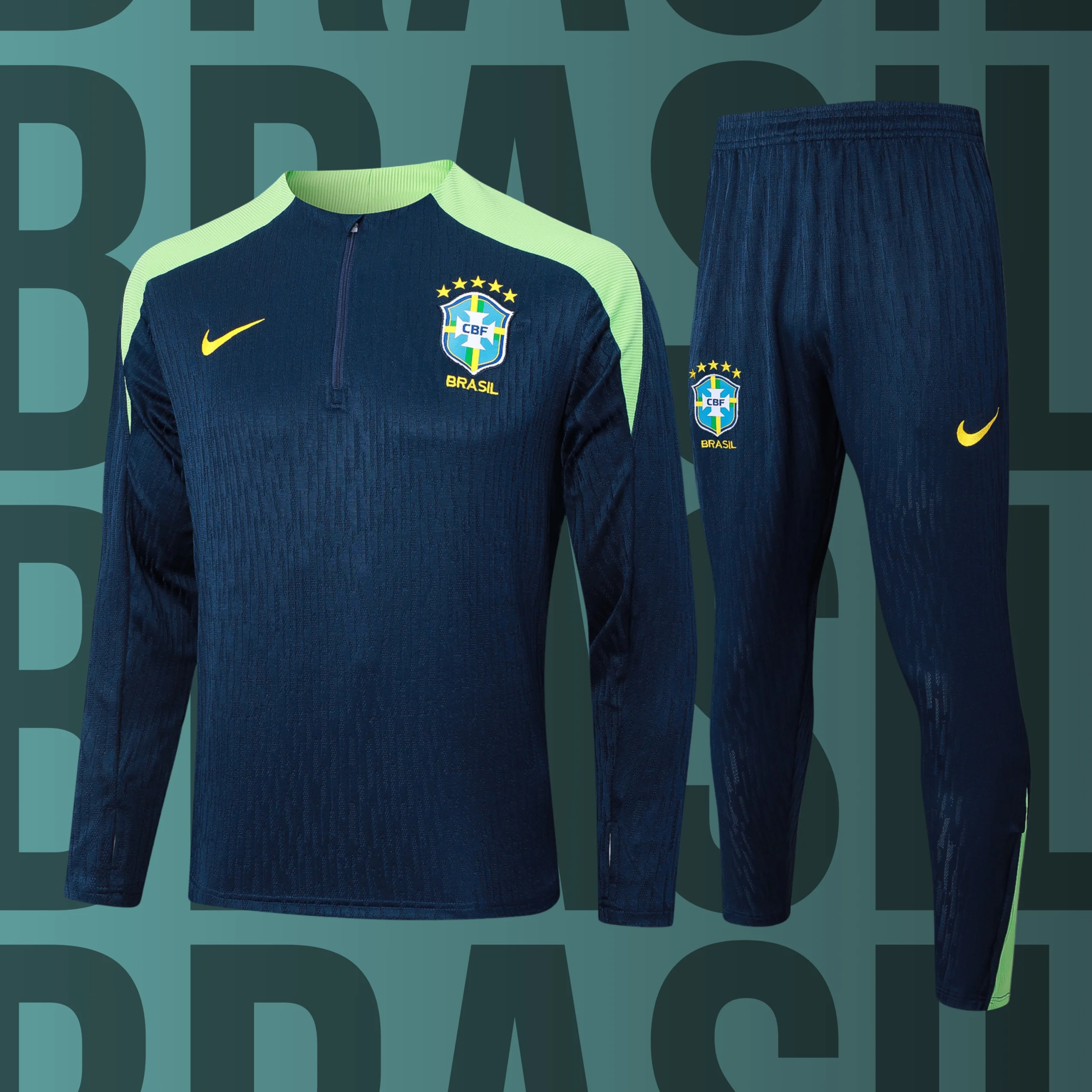 MCAdulto-Brasil-6 Chándal de adulto media cremallera Brasil modelo 06 - Imagen 1