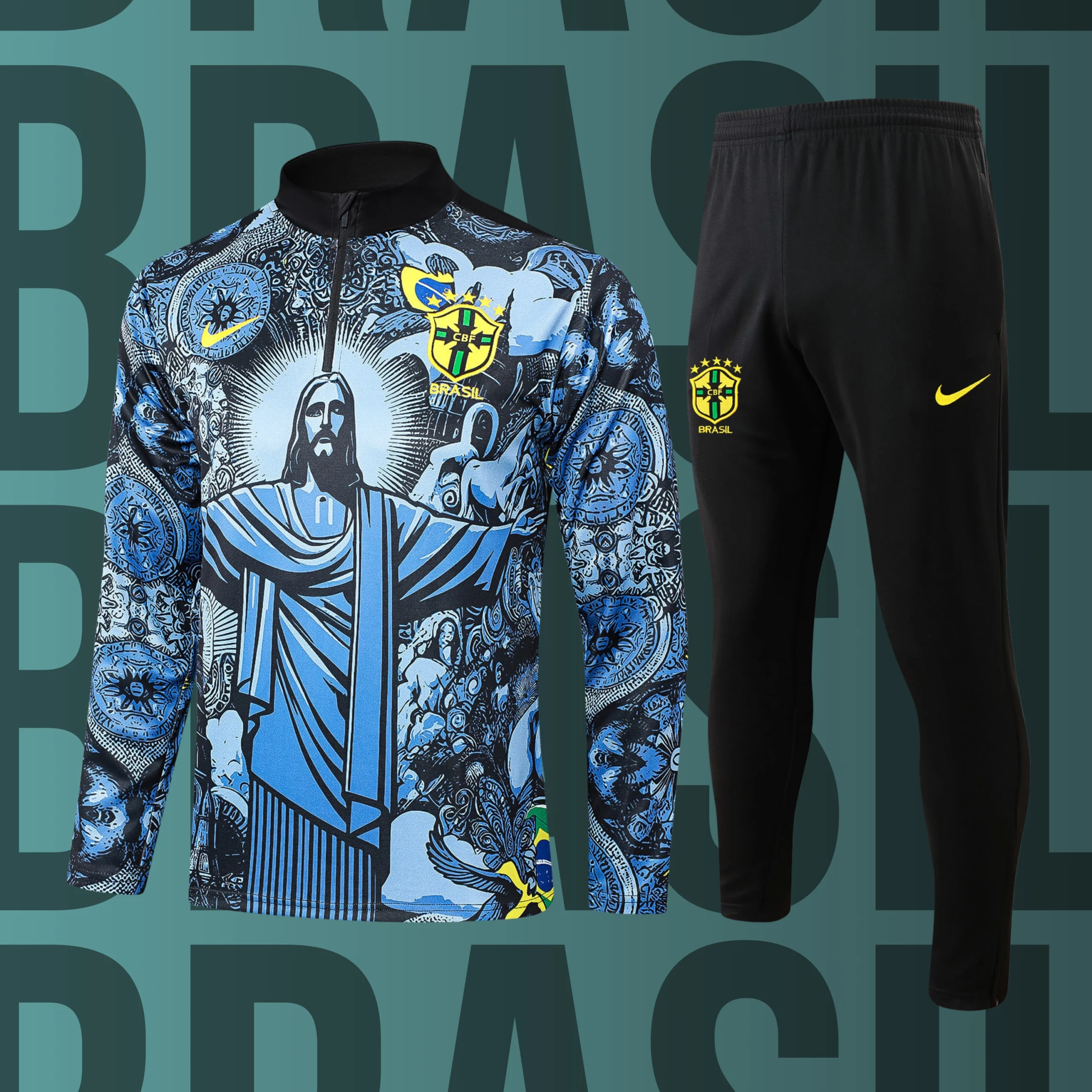 MCAdulto-Brasil-7 Chándal de adulto media cremallera Brasil modelo 07 - Imagen 1