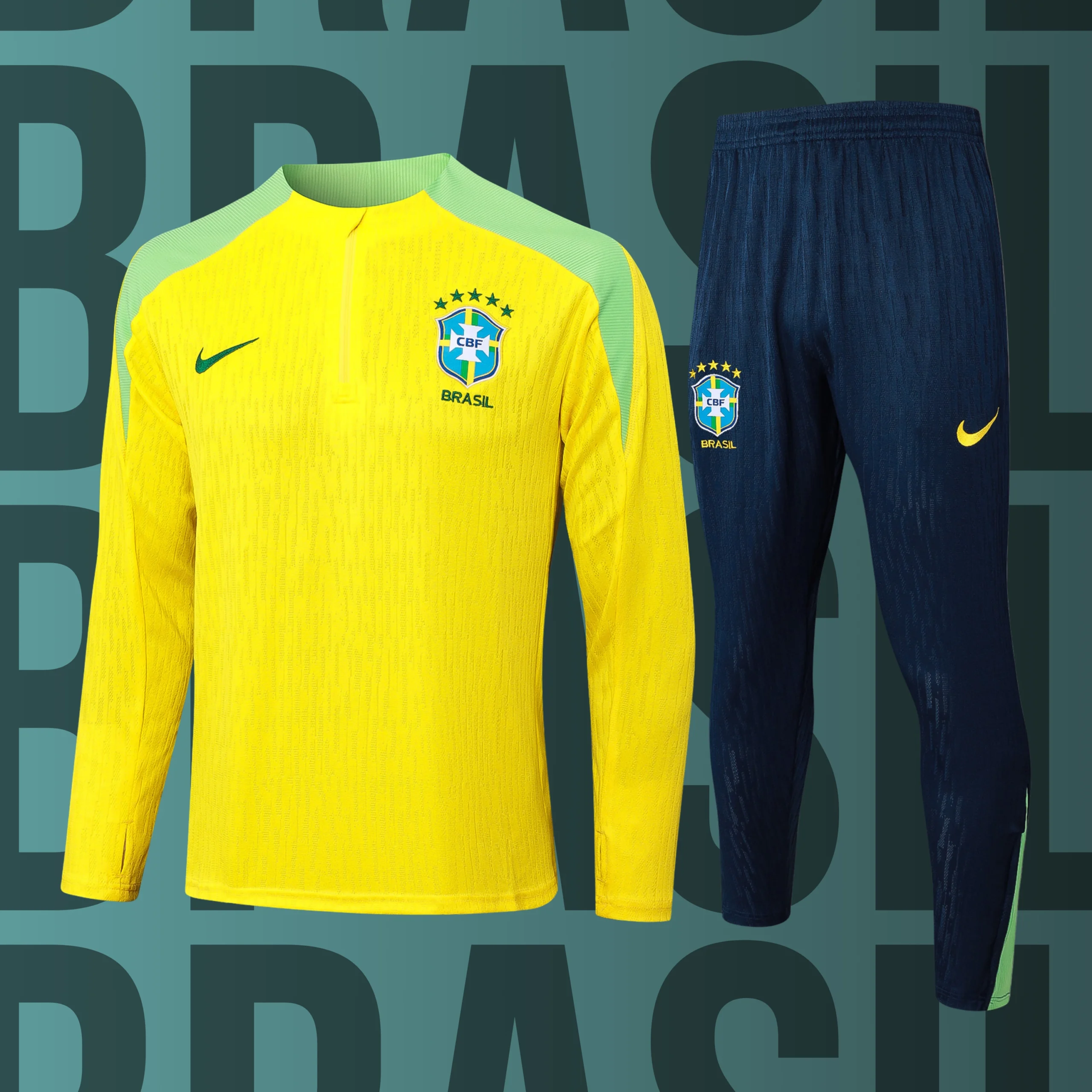 MCAdulto-Brasil-9 Chándal de adulto media cremallera Brasil modelo 09 - Imagen 1