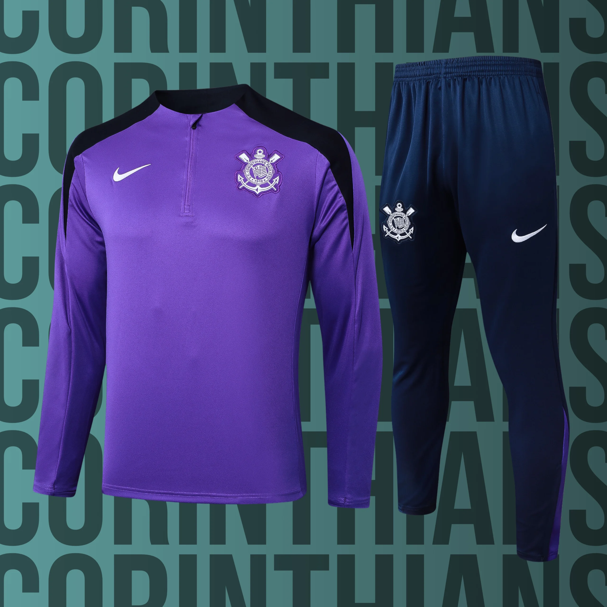 MCAdulto-Corinthians-1 Chándal de adulto media cremallera Corinthians modelo 01 - Imagen 1