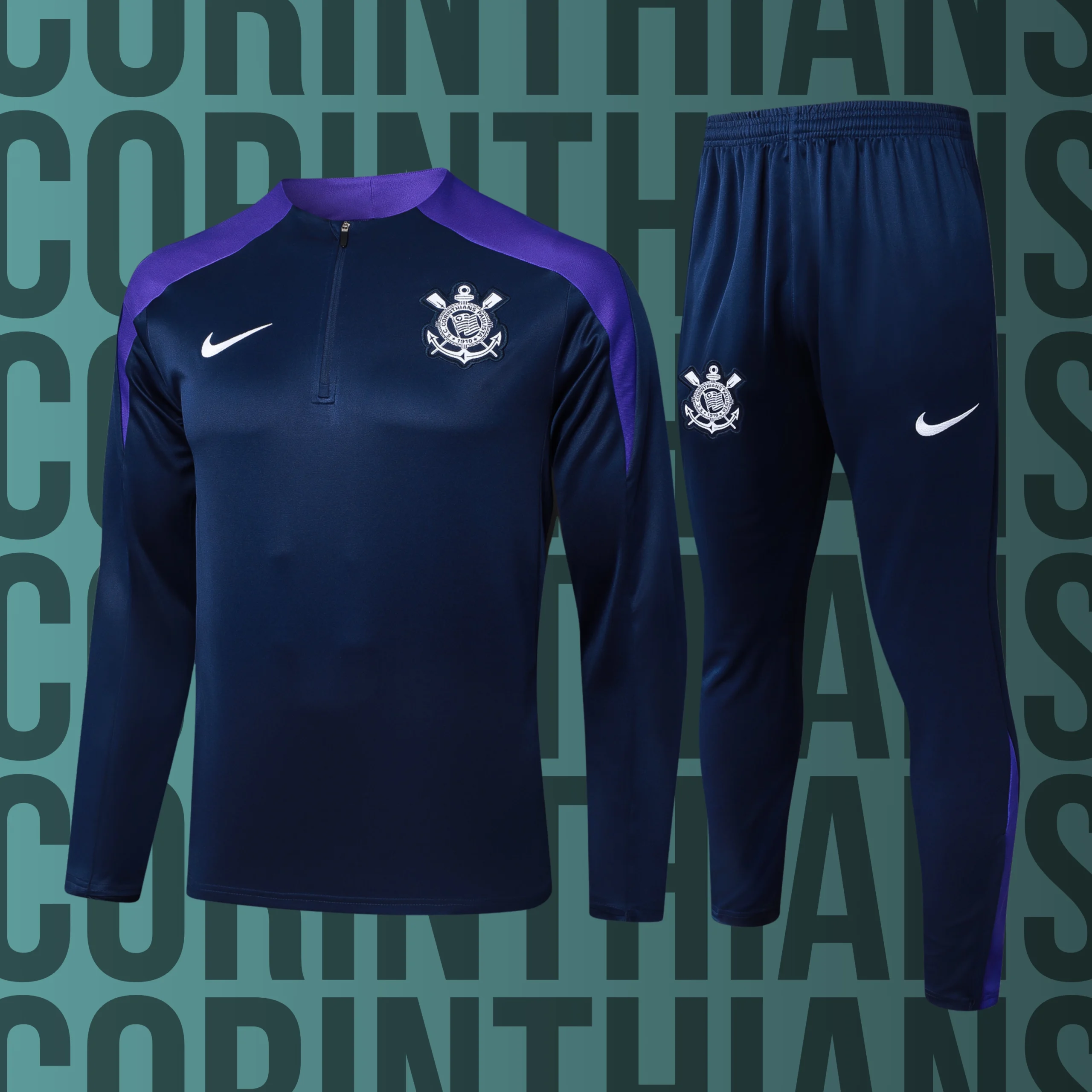 MCAdulto-Corinthians-4 Chándal de adulto media cremallera Corinthians modelo 04 - Imagen 1