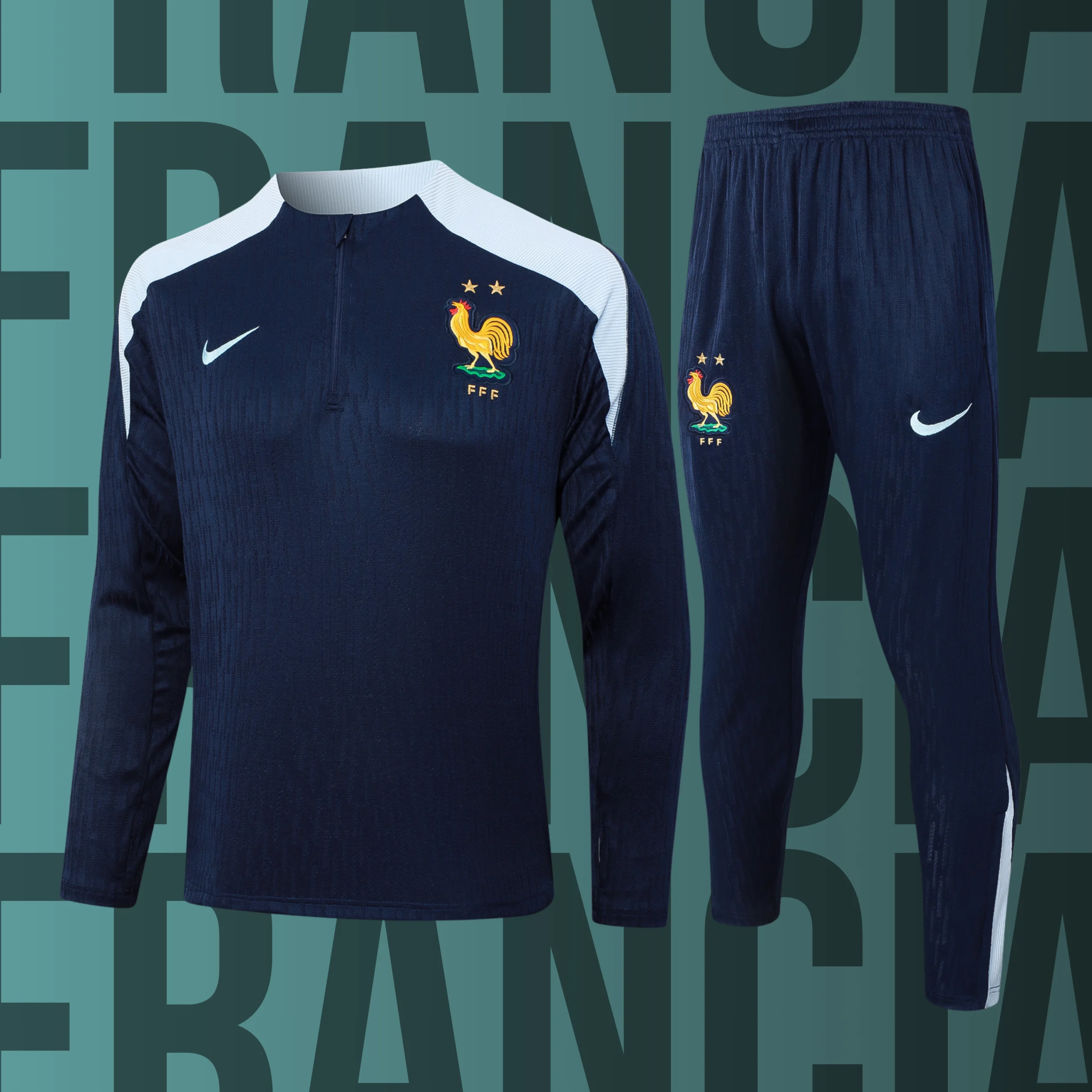 MCAdulto-Francia-5 Chándal de adulto media cremallera Francia modelo 05 - Imagen 1