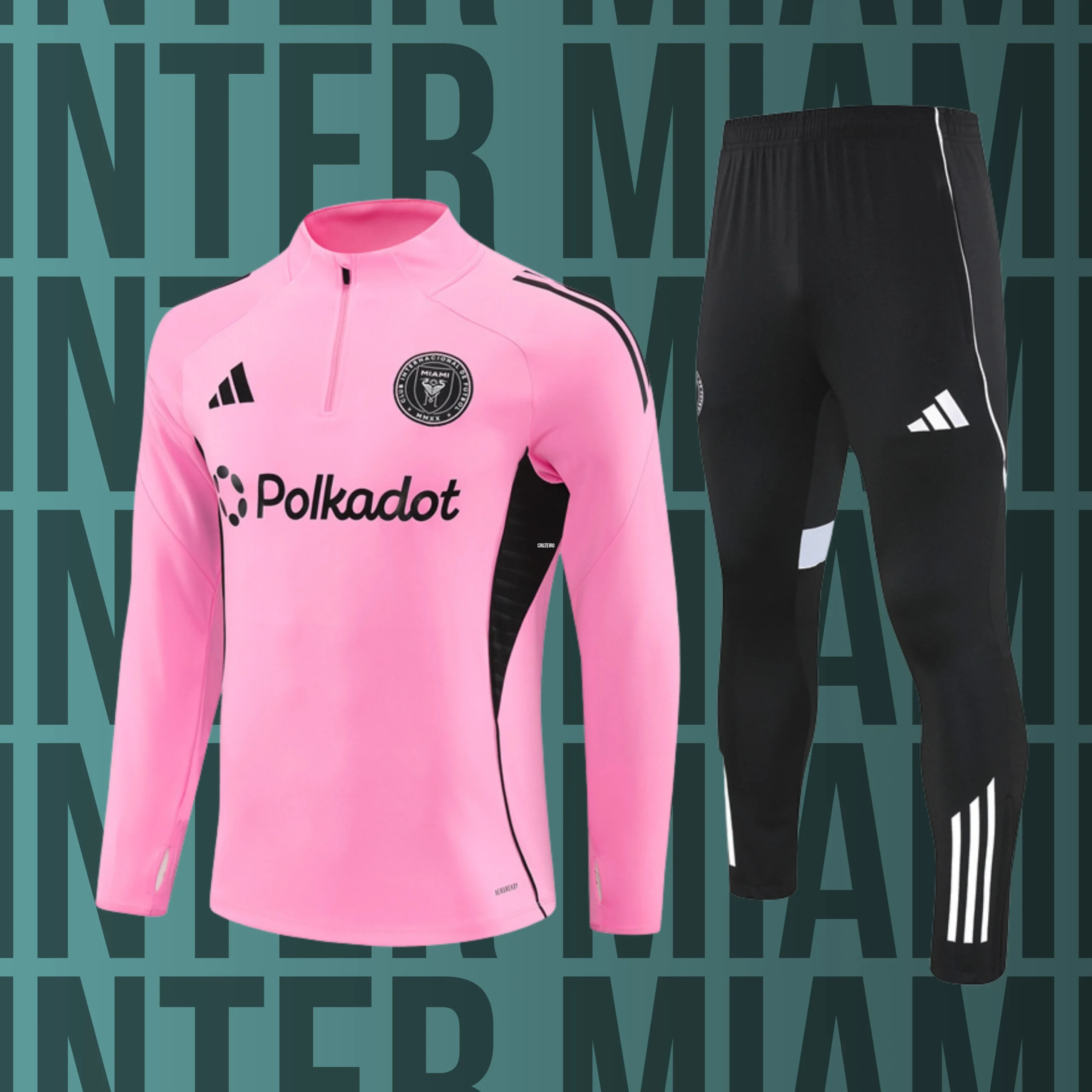 MCAdulto-InterMiami-3 Chándal de adulto media cremallera Inter Miami modelo 03 - Imagen 1