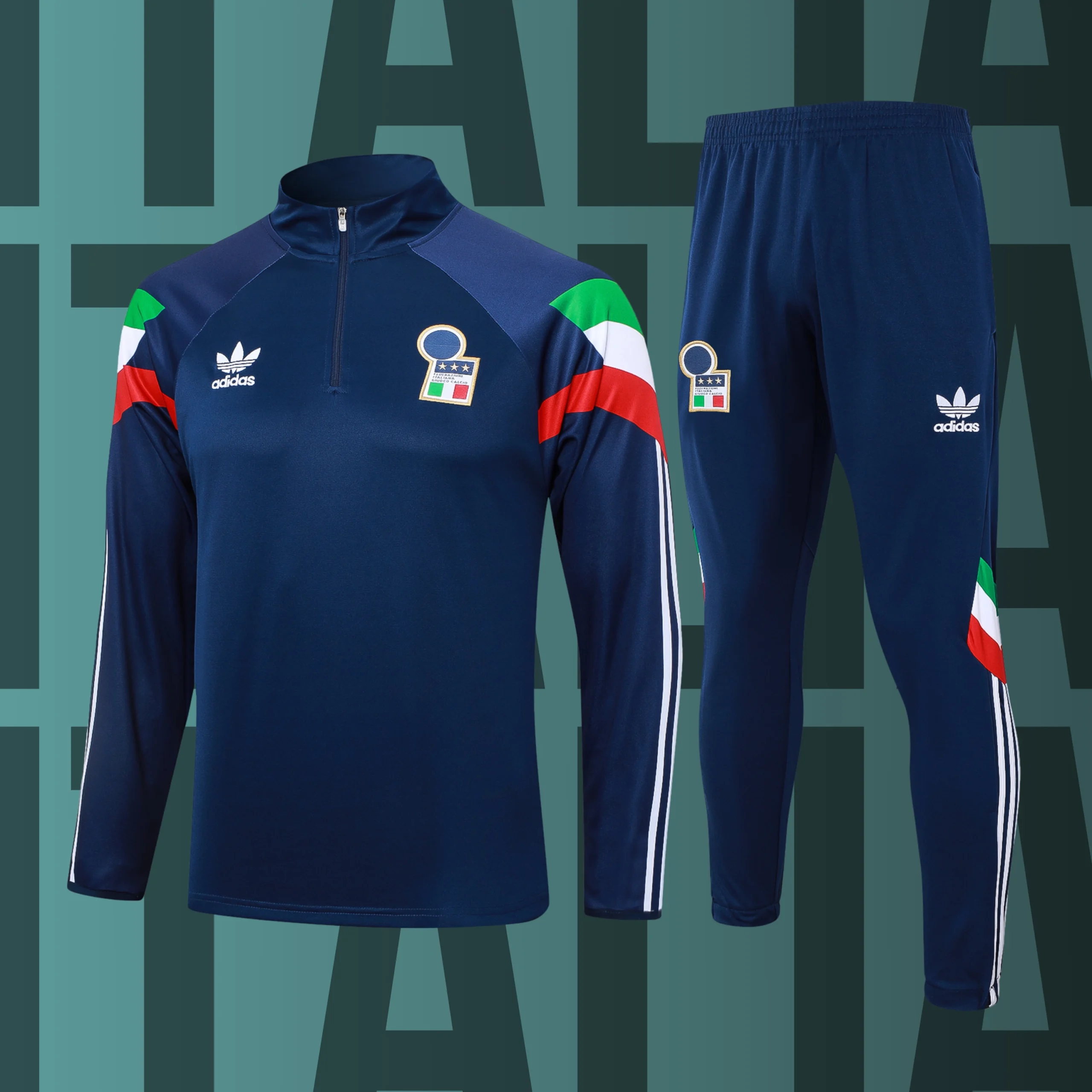 MCAdulto-Italia-2 Chándal de adulto media cremallera Italia modelo 02 - Imagen 1