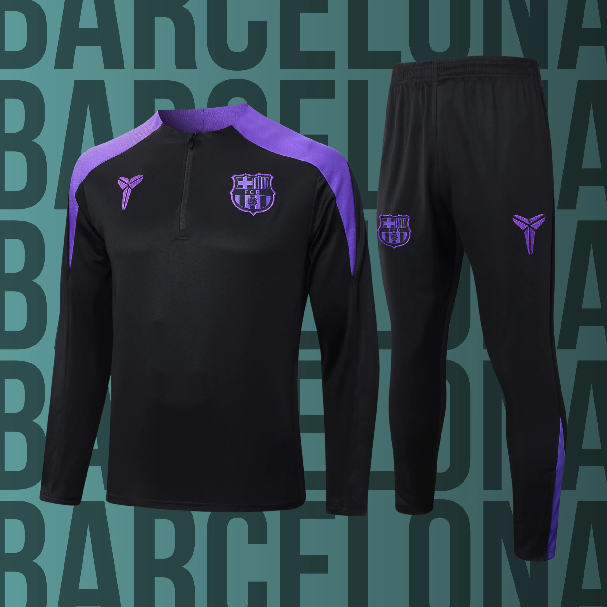 MCNino-Barcelona-11 Chándal de niño media cremallera Barcelona modelo 11 - Imagen 1