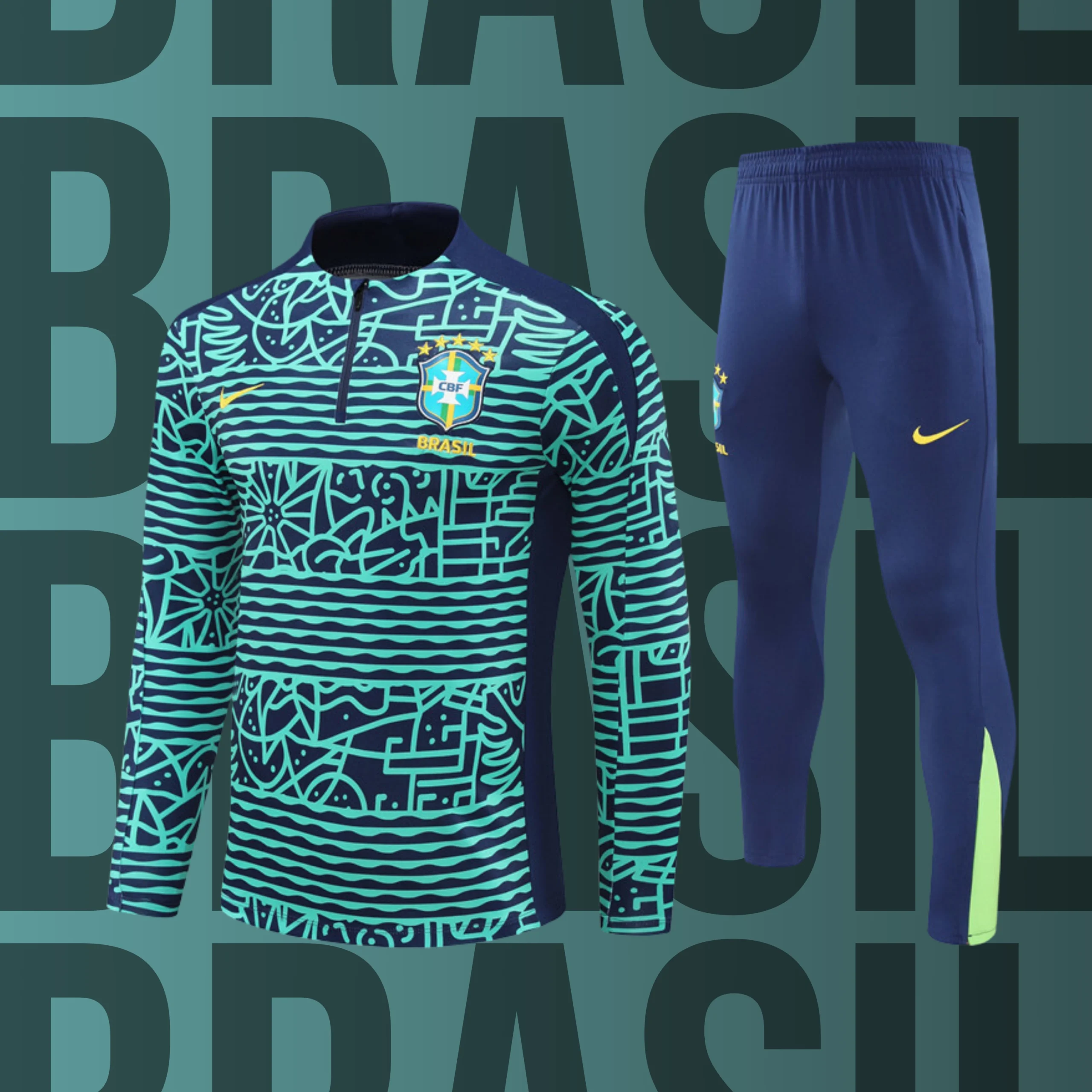 MCNino-Brasil-4 Chándal de niño media cremallera Brasil modelo 04 - Imagen 1