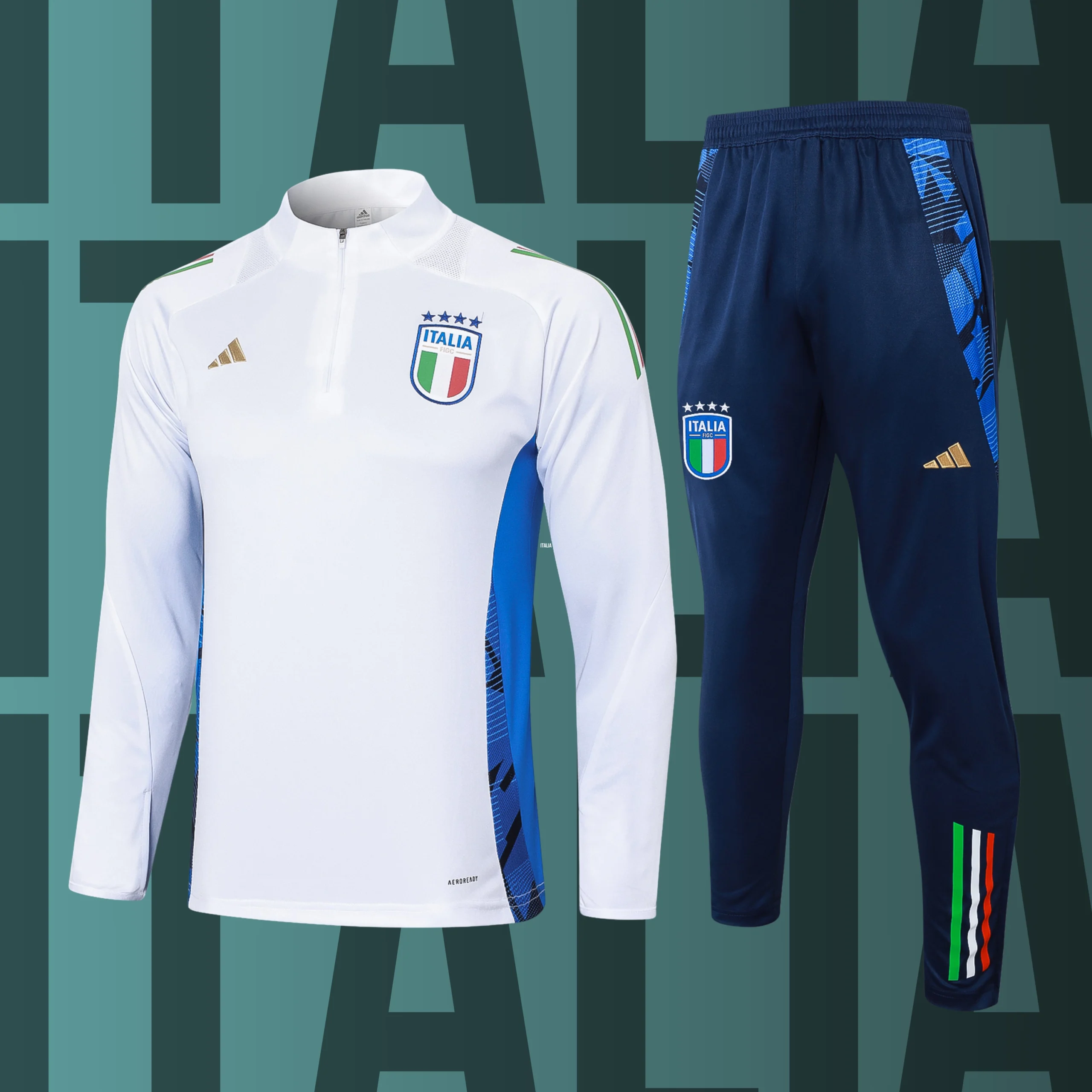 MCNino-Italia-1 Chándal de niño media cremallera Italia modelo 01 - Imagen 1