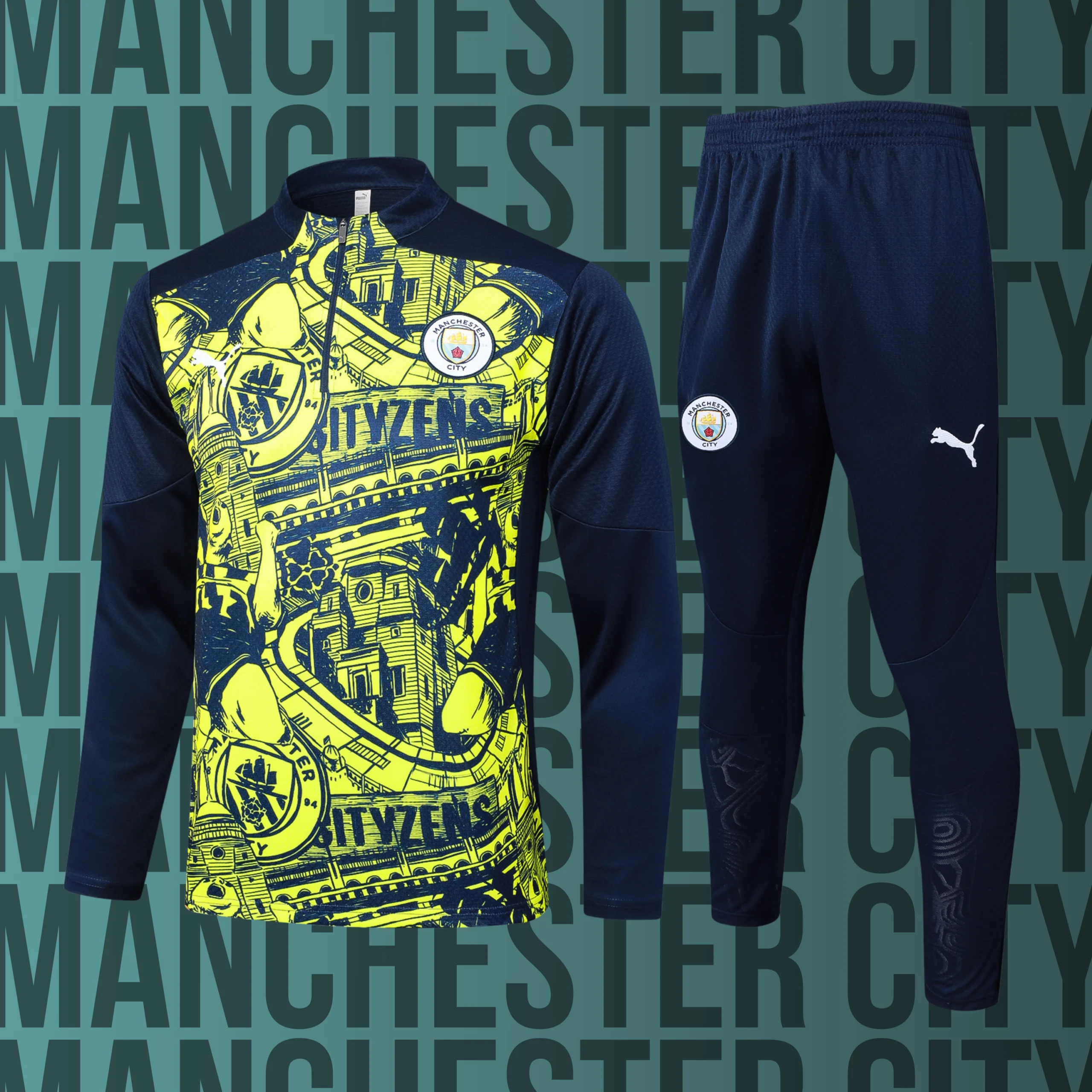 MCNino-ManchesterCity-11 Chándal de niño media cremallera Manchester City modelo 11 - Imagen 1