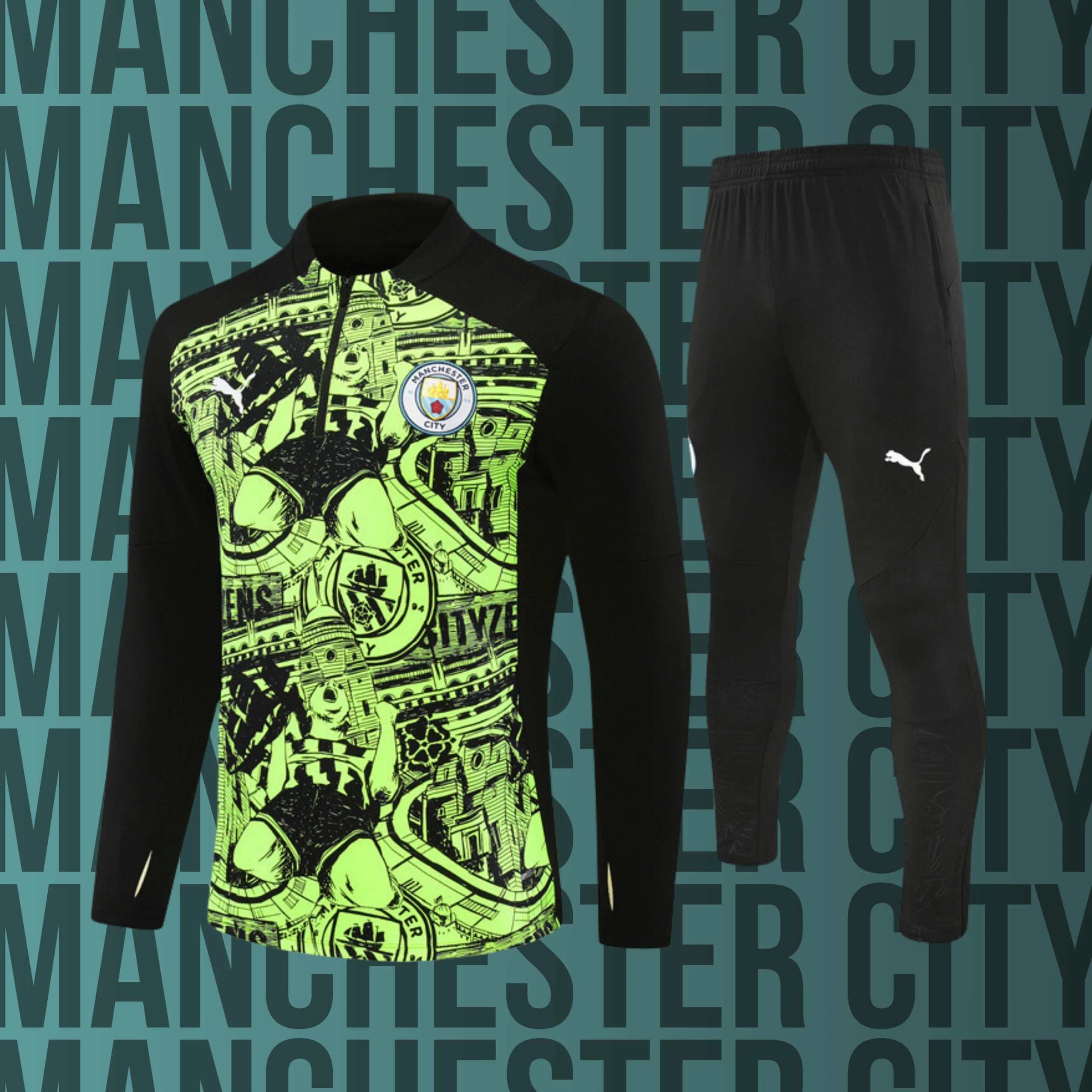 MCNino-ManchesterCity-12 Chándal de niño media cremallera Manchester City modelo 12 - Imagen 1