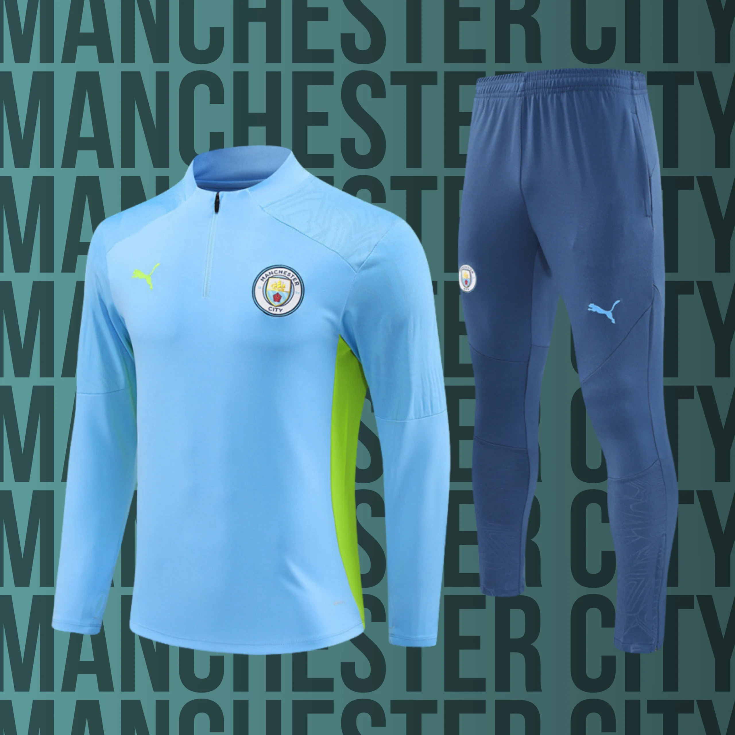 MCNino-ManchesterCity-8 Chándal de niño media cremallera Manchester City modelo 08 - Imagen 1