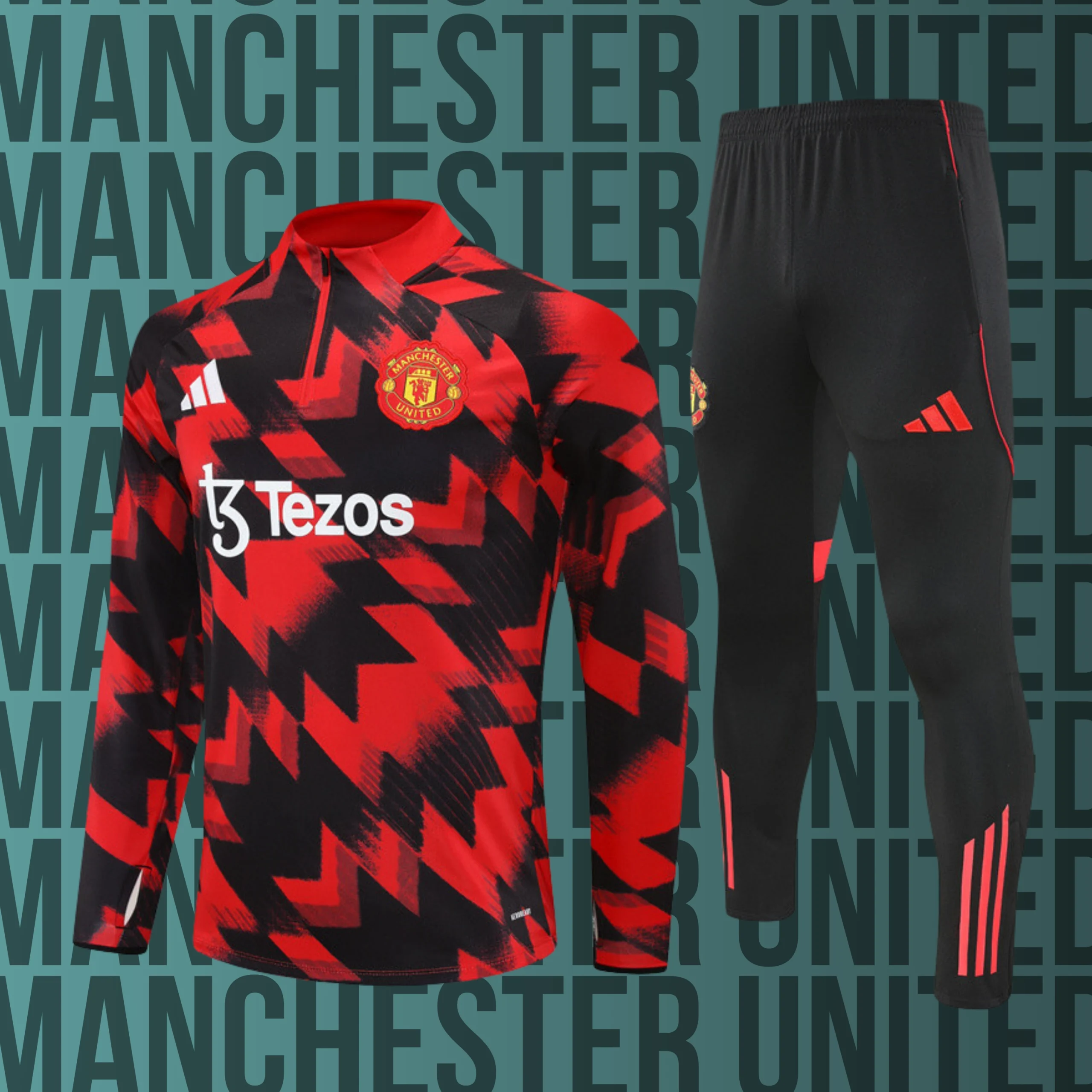 MCNino-ManchesterUnited-23 Chándal de niño media cremallera Manchester United modelo 23 - Imagen 1