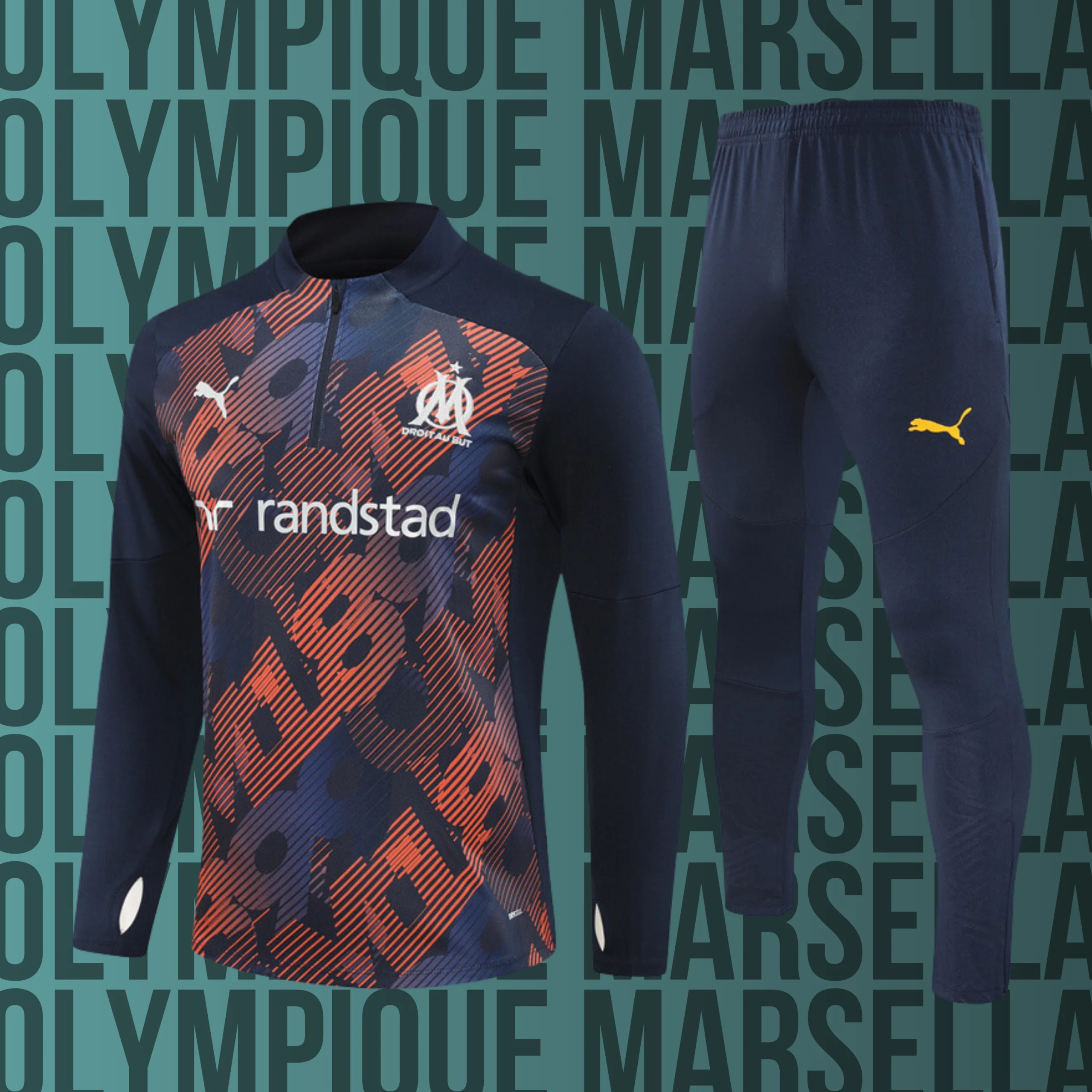 MCNino-OlympiqueMarsella-7 Chándal de niño media cremallera Olympique Marsella modelo 07 - Imagen 1