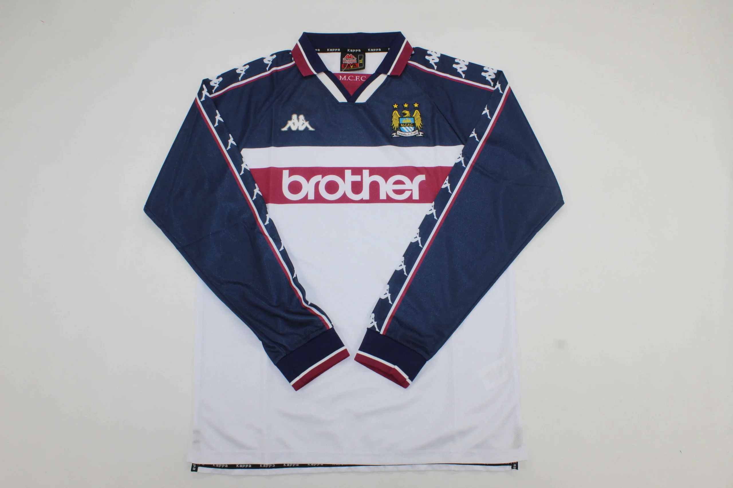 4ec0e0b9 Manchester City retro manga larga 97/98 - Imagen 1