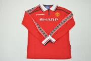 Kit de niño Manchester United retro manga larga 98/99 local - Imagen 16