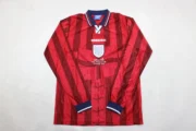 Inglaterra retro manga larga 1998 visitante