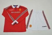 Kit de niño Manchester United retro manga larga 98/99 local