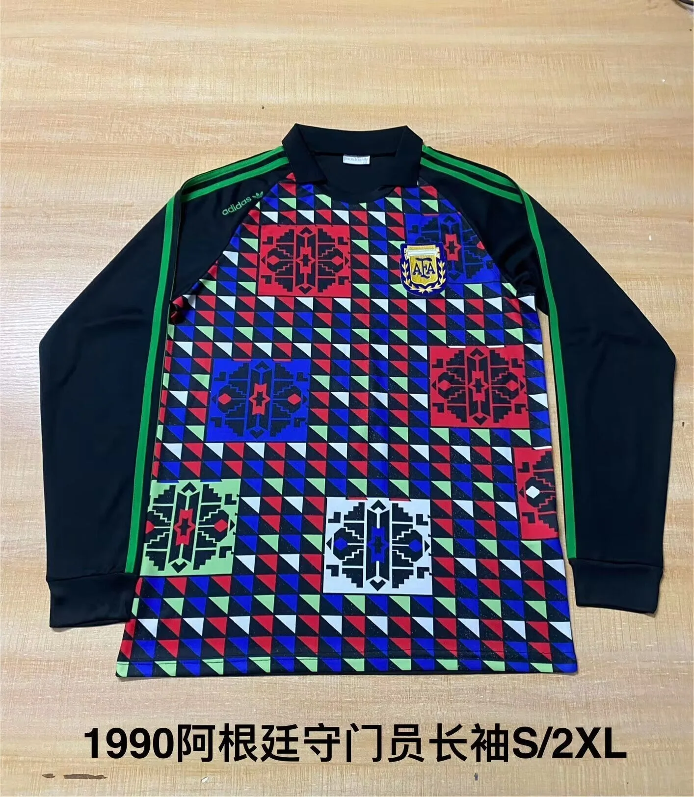 4bf840a9 Argentina retro manga larga 1990 - Imagen 1