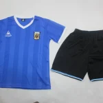Kit de niño Argentina retro 1986 visitante