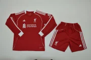 Kit de niño Liverpool local 25/26 manga larga