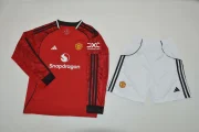 Kit de niño Manchester United local 25/26 manga larga