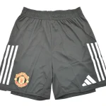Short Manchester United local color negro 25/26 versión jugador