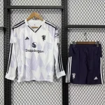Kit de niño Manchester United visitante 25/26 manga larga